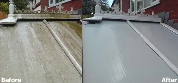 conservatory roof cleaning bolton before and after