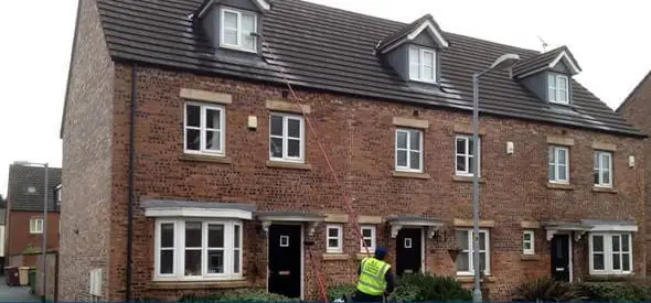 house window cleaning in Bolton with a water fed pole